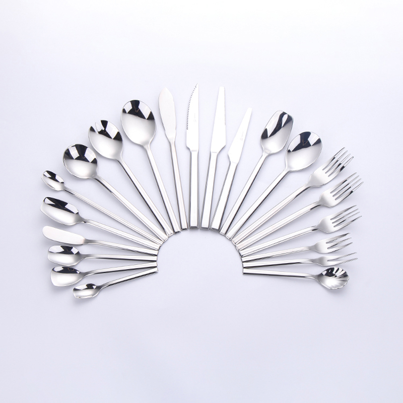 beautiful design 21pcs metal banquet cutlery