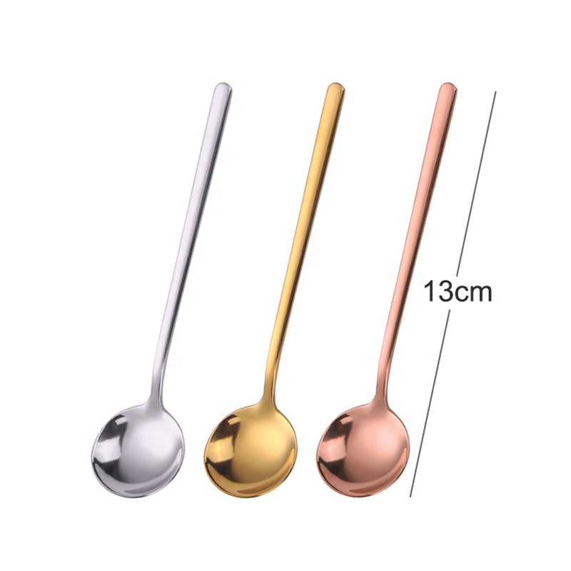 hot sale stainless steel small gold ice cream spoon tea coffee spoon