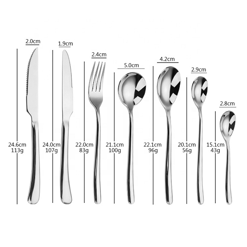 high quality new stainless steel bulk flatware modern restaurant cutlery set