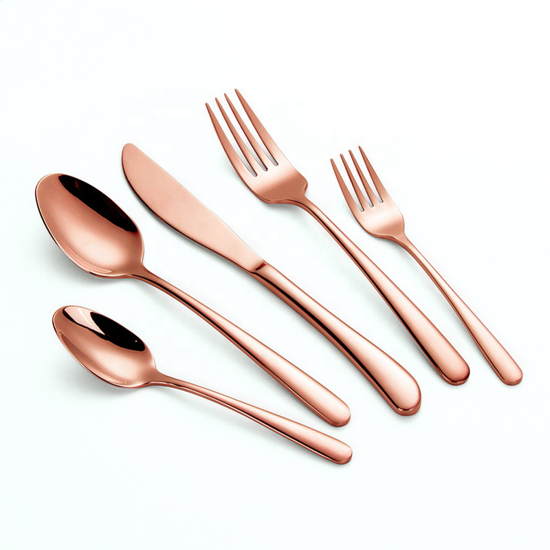 elegant design inox flatware set in stock stainless steel rose gold cutlery