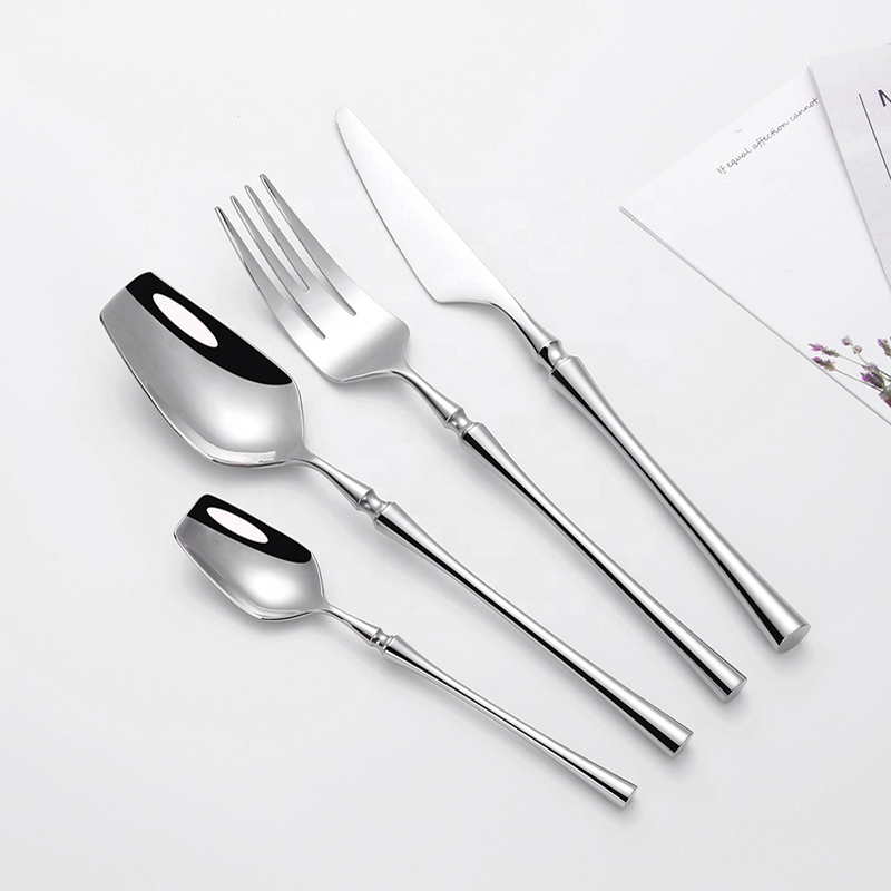 Mirror polish slim waist style flatware silver stainless steel eco friendly cutlery