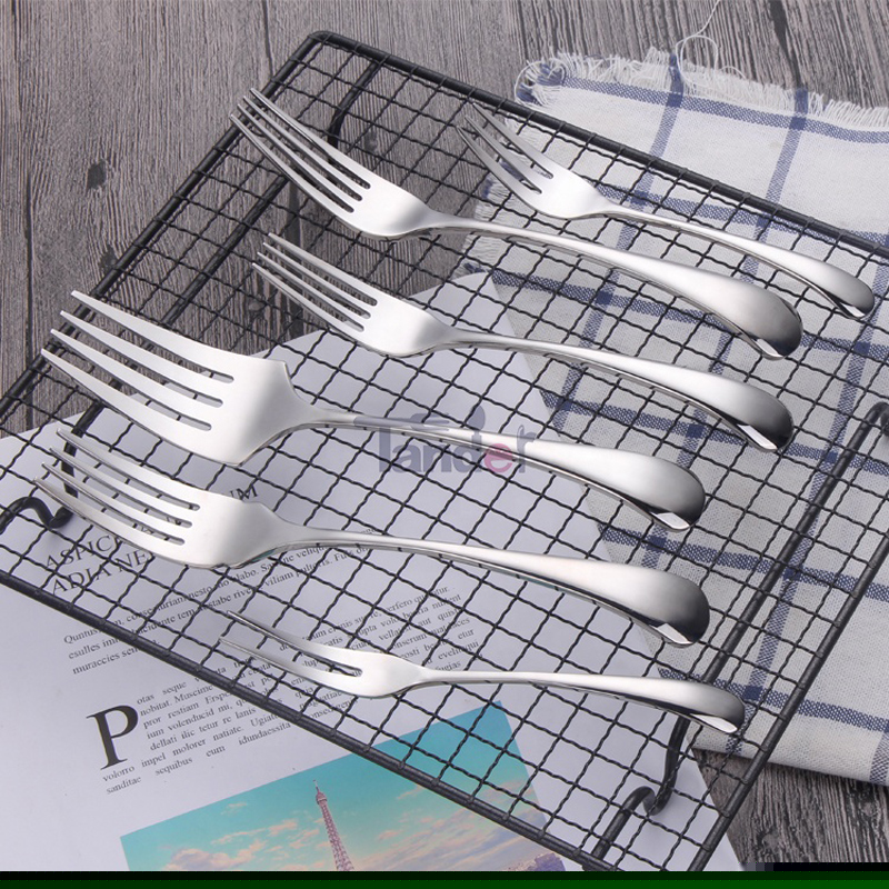 Curved Design Stainless Steel Kitchen Restaurant Party Tableware Cutlery 24PCS Set