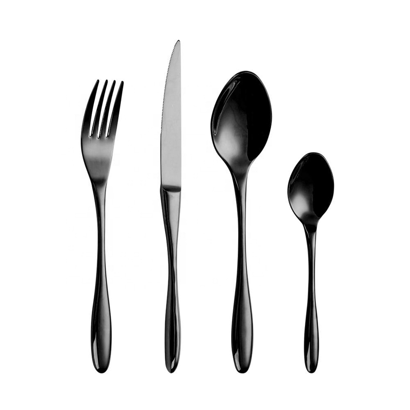 4pcs cutlery sets 18/8 stainless steel dinner spoon knife fork quality luxury gift cutlery set