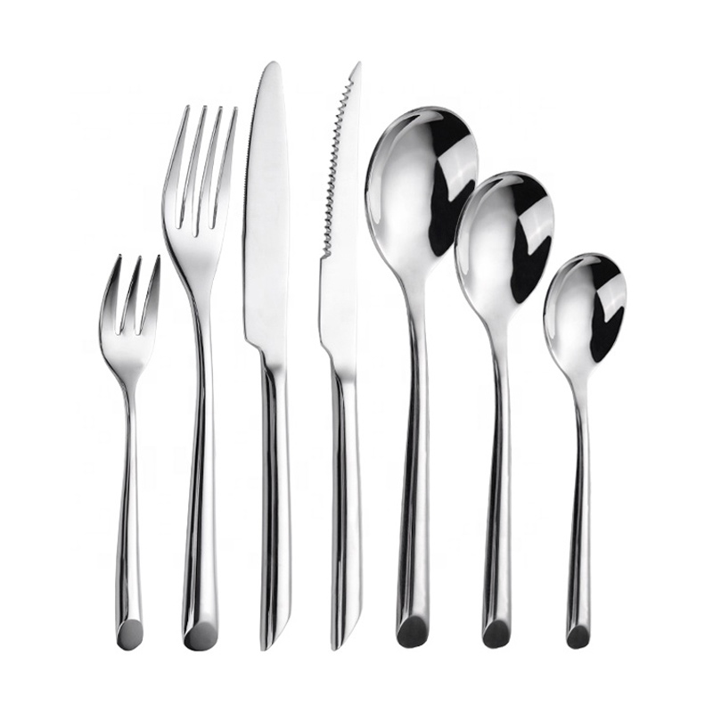 silverware knife fork spoon stainless steel silver flatware cutlery set for wedding reception