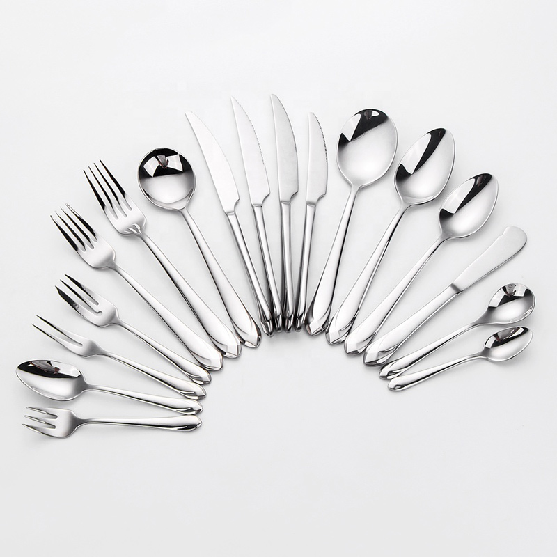 modern high quality 17pcs bulk eco wedding dinnerware set cutlery stainless steel